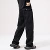 Amerikanischer Street Hip-Hop Schwarze Jeans Herren Lockeres Design Weitbeinige Hose