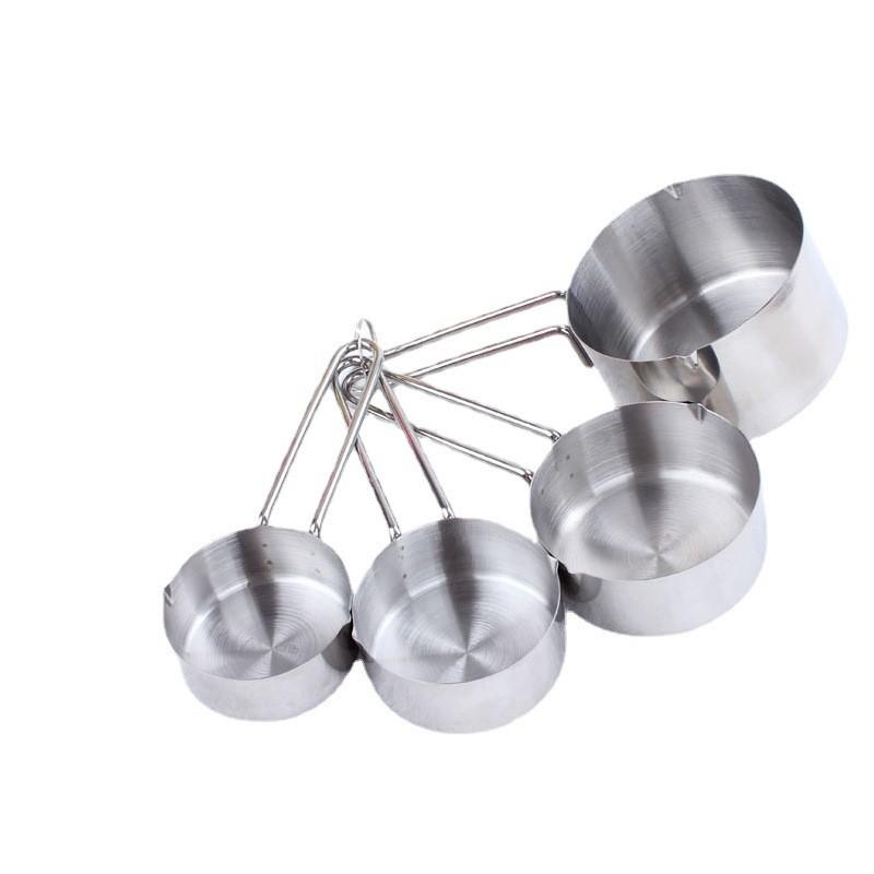 

Набор из четырех элегантных мерных ложек из нержавеющей стали для выпечки и приготовления пищи