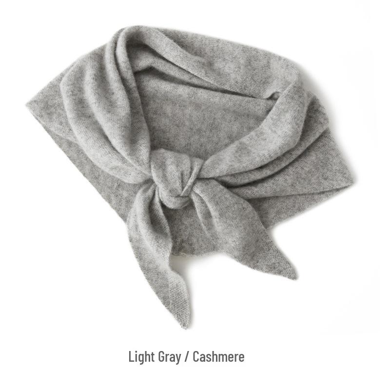 Women's 100% Pure Goat Cashmere Triangle Scarf - Autumn/Winter Knitted Warm Shawl