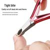 Stainless Steel Slanted Nail Clipper with Cuticle Scissors and Small Blade for Easy Trimming and Hangnail Removal
