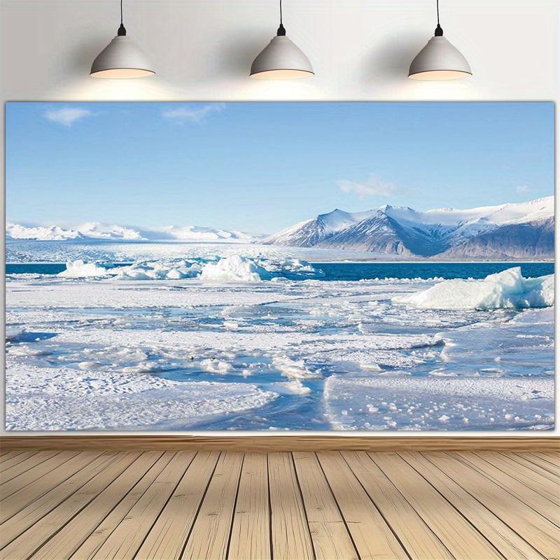 1Pcs Iceberg Polar Glaciers Mountains Decoration Background Winter Backdrop For Photo Studio Photo Booth Party