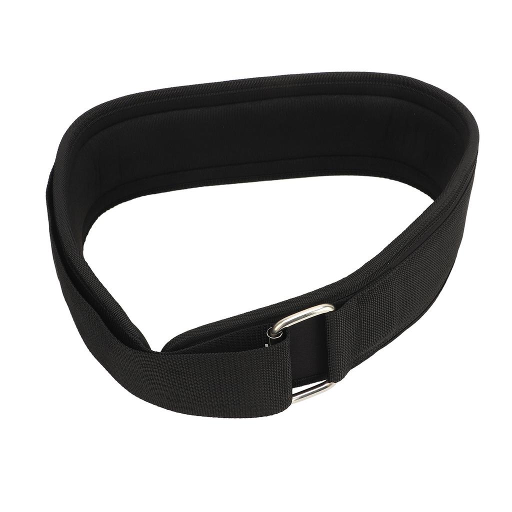 Dřepový pás Černý Vzpěračský pás Nylon Pevný Pohodlná Podpora Kovová Spona Suchý zip