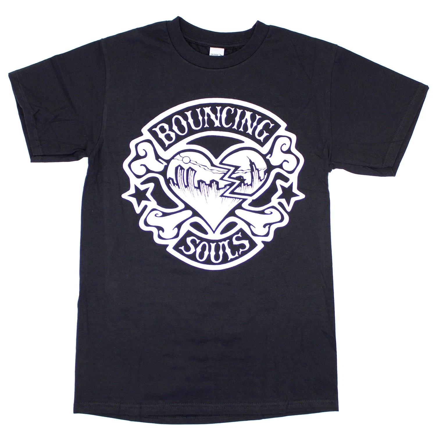 Men s Bouncing Souls Rocker Heart T-shirt XXX-Large Black XXXL