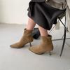 Pointed Elastic Thin Boots Women's Autumn and Winter Thin Heels 2025 New and Ankle Boots Short Boots Brown Boots Women