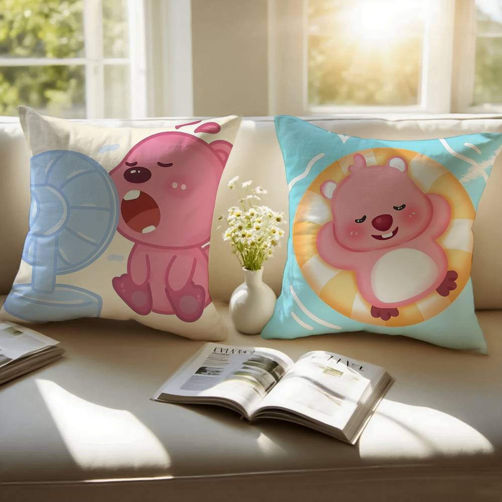 Custom Zanmang Loopy Throw Pillow Case Anti-Dustmite Pillowcase Invisible Zipper Silky Short Plush Sofa Cushion Cover