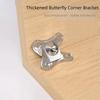 6 Sets Nickel L Brackets 90-Degree Corner Bracket Butterfly Corner Code Wood Furniture Cabinet