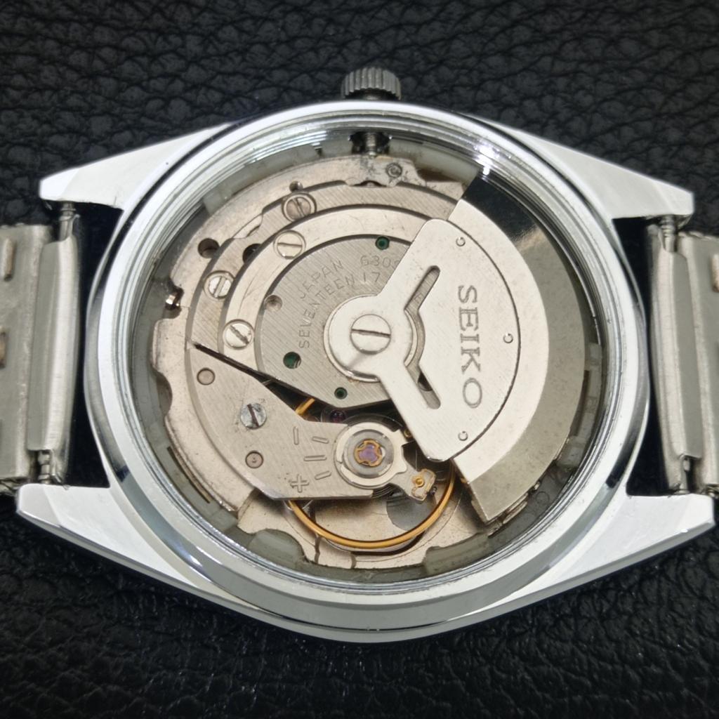 AUTOMATIC VINTAGE REFURBISHED SEIKO 5 6309A JAPAN MENS BLACK WATCH a442419-1
