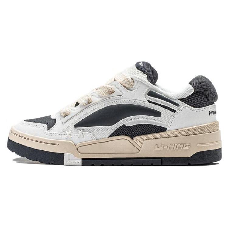 New LiNing Journey V2 Anti Slip And Wear Resistant Lightweight Low Top Skateboard Shoes Women's Ecru AGCT138-4