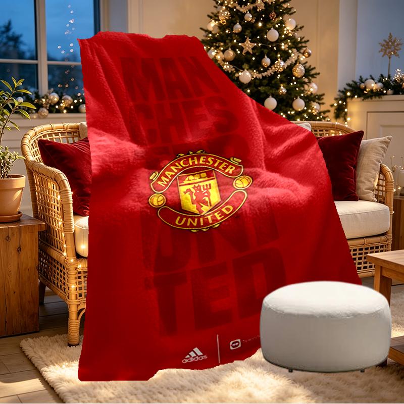 Manchester United F.C Print Blanket - Soft & Comfortable, for Bedroom, Travel, Sofa, Home Decoration - Birthday Christmas Gift for Friend
