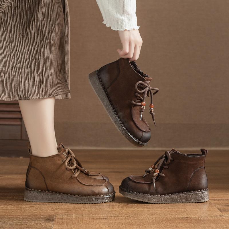 New Style Shoes, Women's Boots, Retro Shoes, Casual Soft-soled, Comfortable and Versatile Ankle Boots, Women's Shoes