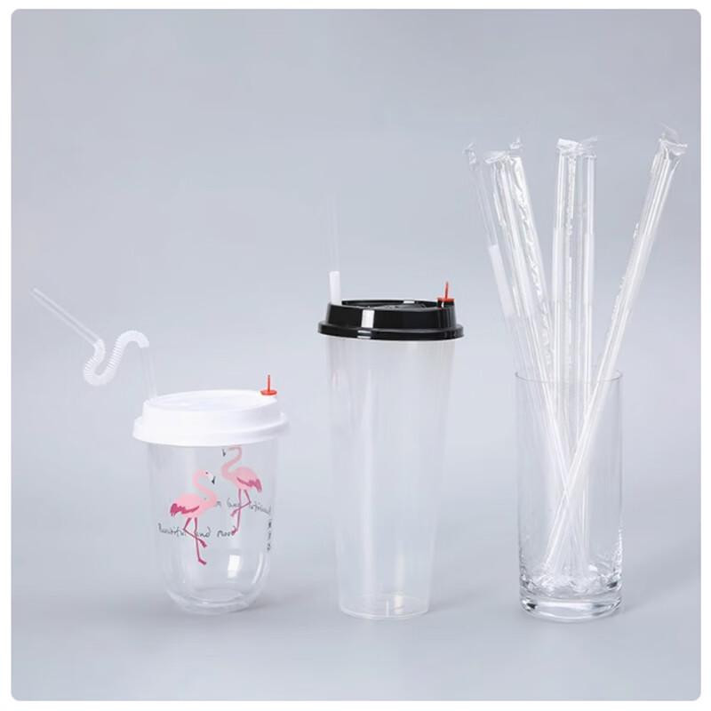 26cm Disposable Individually Wrapped Bent Plastic Straws