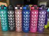 Gradient Plastic Sports Water Bottle with Bounce Lid - Large Capacity for Students & Outdoor Fitness