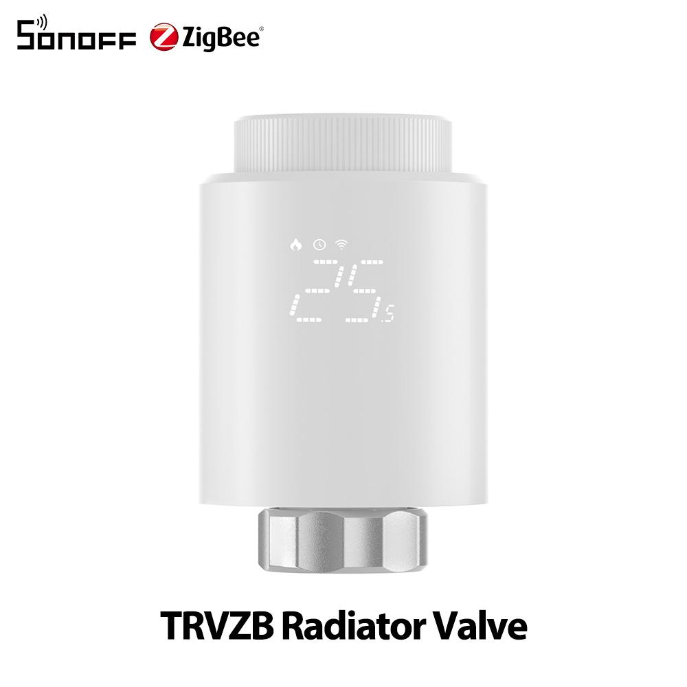 SONOFF TRVZB Zigbee Thermostatic Radiator Valve Smart Home Heating Froest Protection Remote Group Control via eWeLink Alexa TRVZB