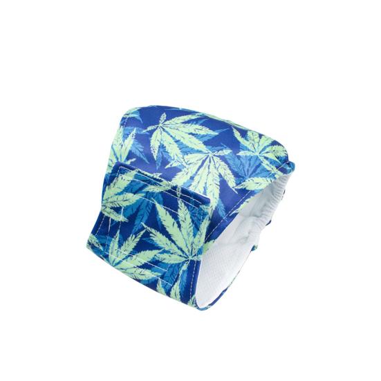 

Пелюшки для собак (чоловічих) Легкі обгортки для собак Мультяшний принт Застібка-липучка Багаторазові пелюшки для собак Еластична облямівка Пояс для живота собаки Менструальні штани для тварин S синій