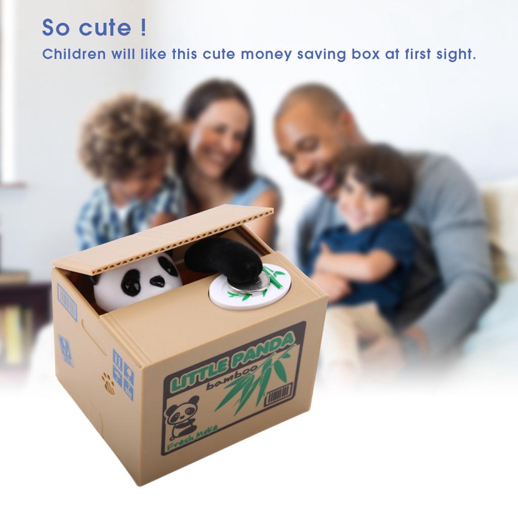 Lovely Cat Automatic Stealing Cat Cents Money Saving Box for Children ;#1: