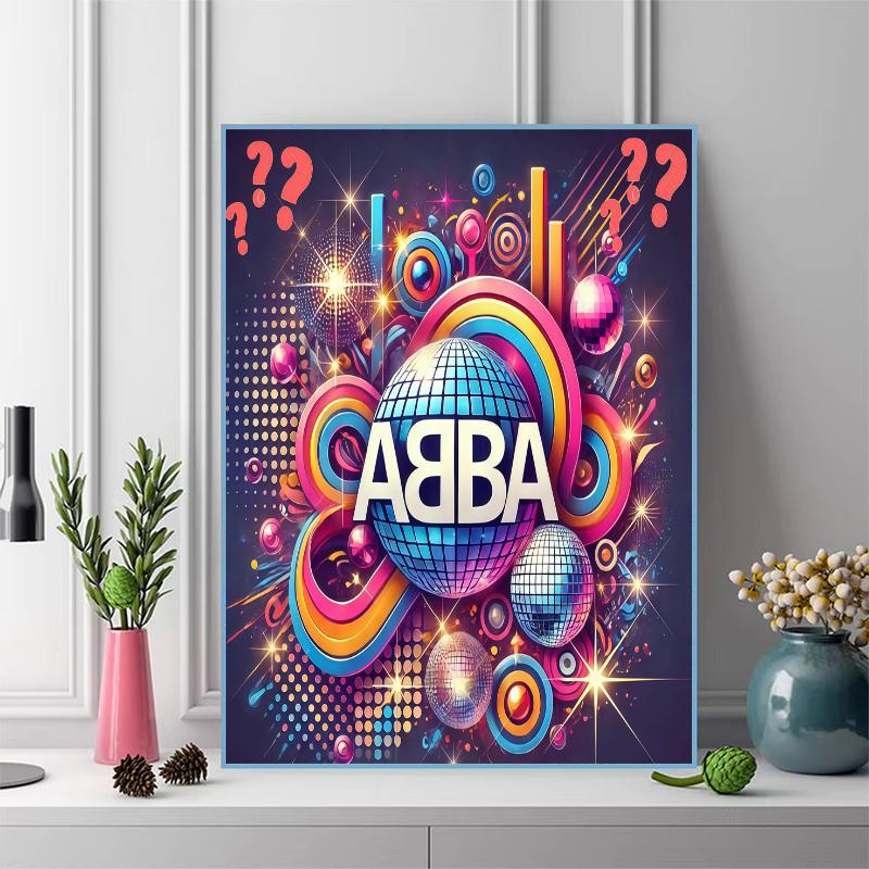 Abba Thank Music 100% Round Full Drill 5D DIY Diamond Painting Embroidery Cross Stitch Rhinestone Decor