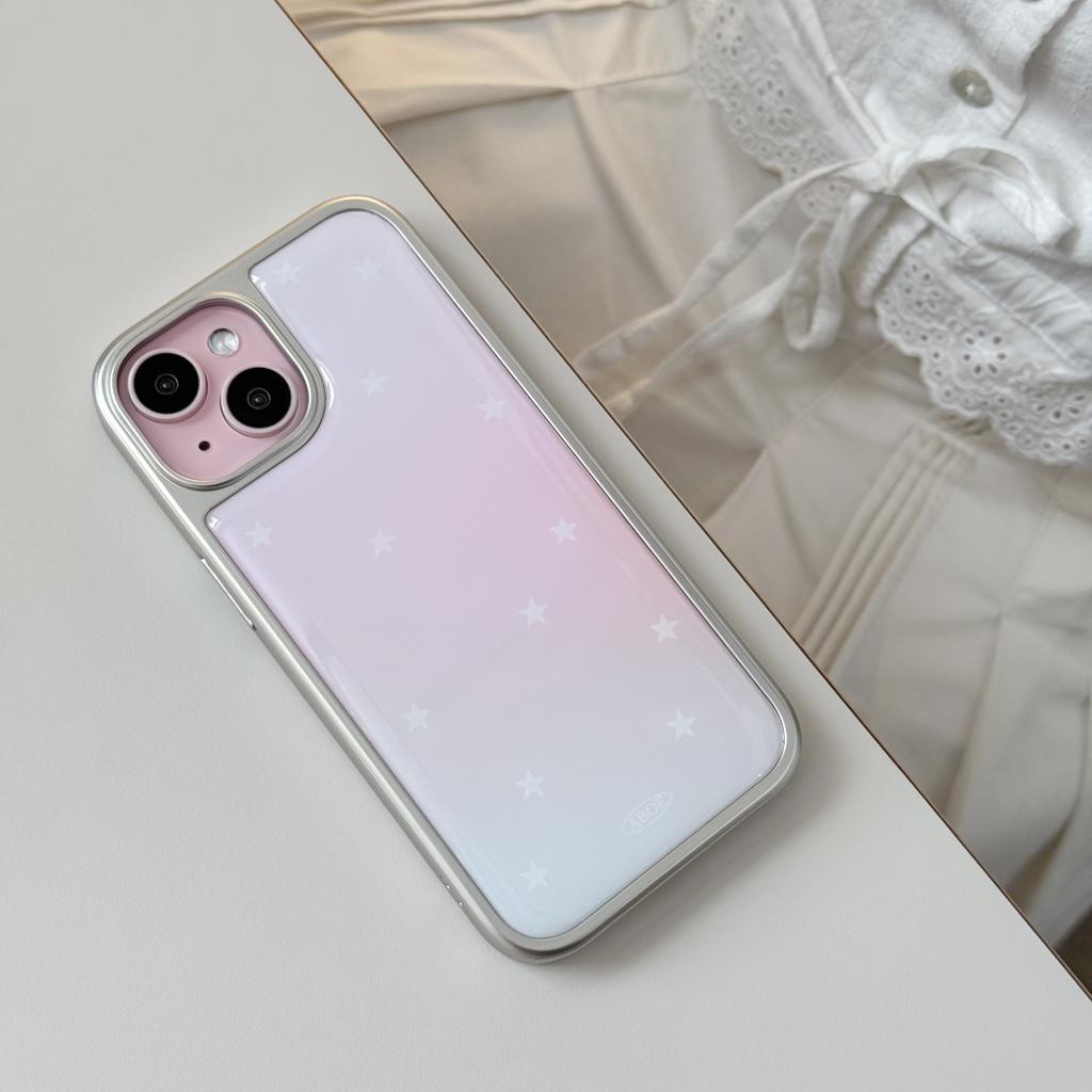 HOT Luxury Clmj PINK AURORA STAR Phone Case for iPhone 17 16e 16 15 14 13 12 11 Pro Max X XR XSMAX 8 7 Air Plus Luxury Clear