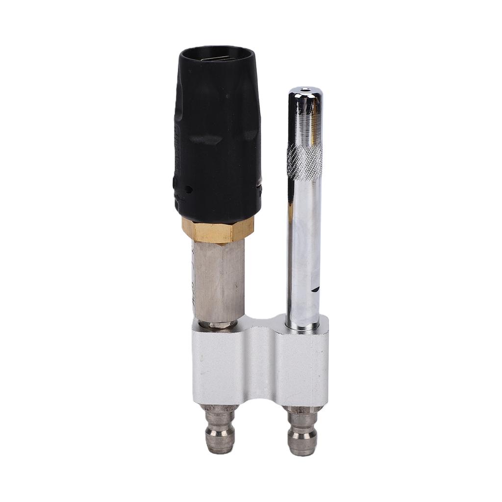 Adjustable Downstream Soft Wash Nozzle 2 In 1 Long Reach Soap Twist Nozzle 0 To 60 Degrees Spray Pattern with 1 4 Inch