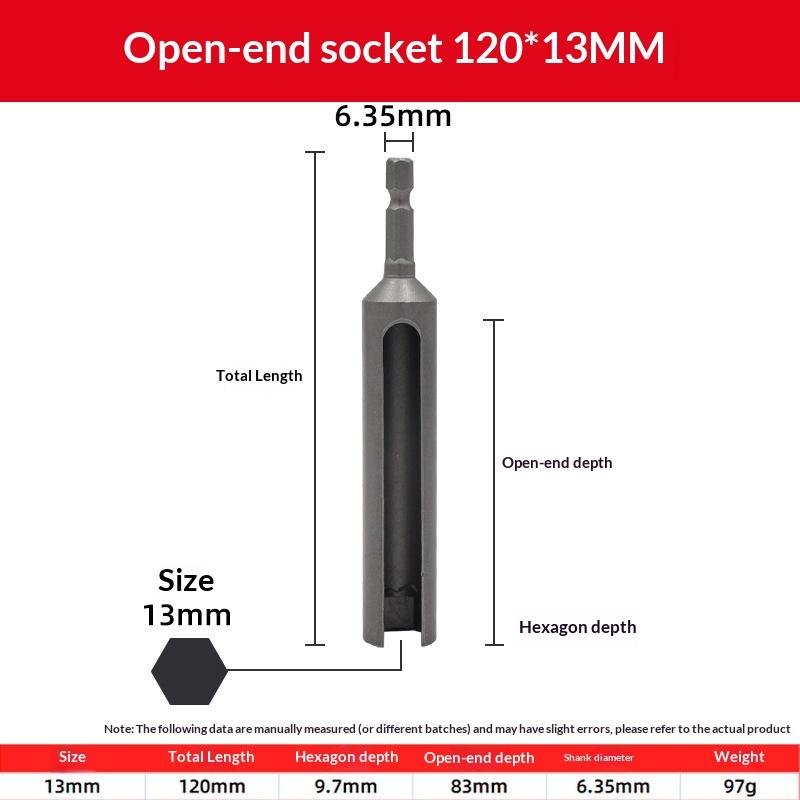 8-19Mm Extended Opening Sleeve Electric Screwdriver Socket Head Hexagon Shank Slotted Drill Bit Socket Wrench Tools
