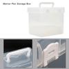 Portable Plastic Art Supply Organiser with Handle Multi Compartment Marker Storage Box For Neat Desktop Arrangement