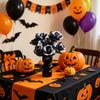 Artificial Rose Flower Arrangement with Fabric Leaves for Halloween Party Table Centerpiece Room Vase Display Photo Scene Placement