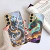 Fantastic Dragon Shape For Samsung Galaxy S26 S20 FE S21 S22 23 Plus S24 Ultra S25Ultra S21+  S22Plus Golden Glass Phone Case