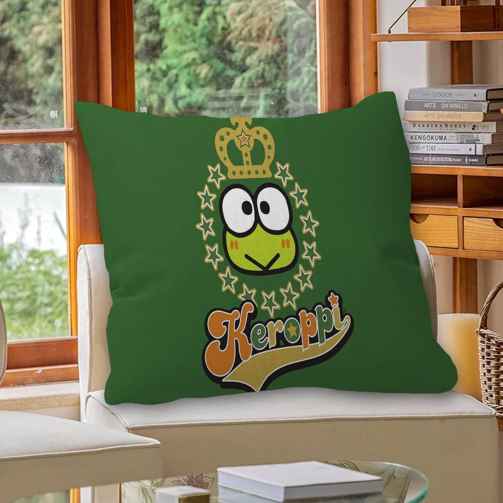 K-keroppi Cushion Cover Car Throw Pillow Case For Sofa Car Christmas Gift 40x40cm 45x45cm