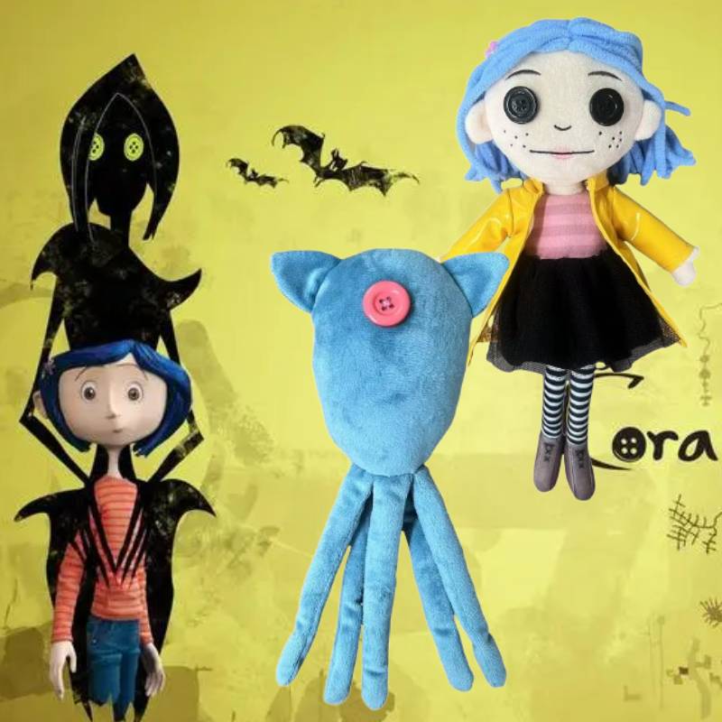 The Coraline Secret Door Plush Toy Cartoon Doll  Decoration Children Anime