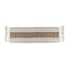 Luxurious Color Blocked Cotton And Linen Table Flag, Hollowed Out Woven Long Tassel Restaurant Decorative Tablecloth