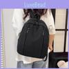 Color Solid Fashion Large Capacity Backpack Surface Inner Pocket School Travel