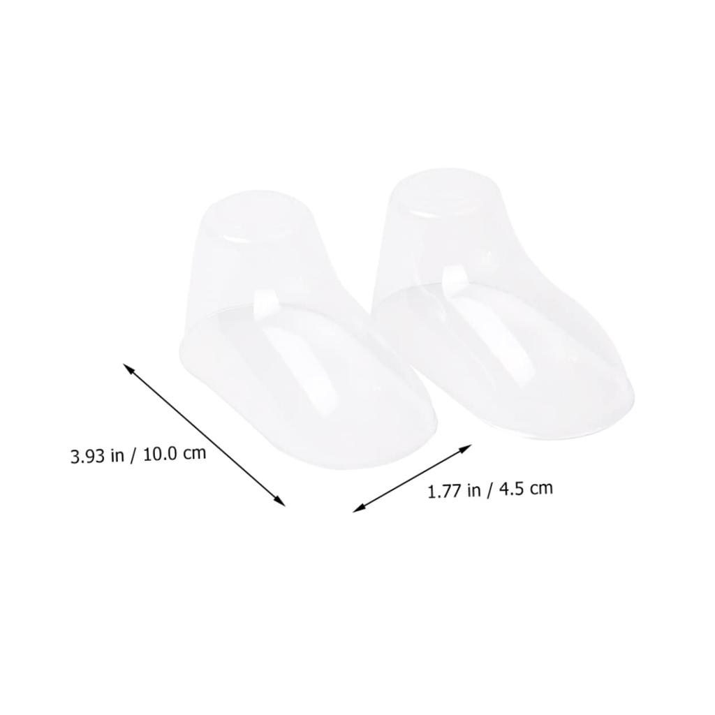 ULDIGI Clear Baby Shoe Display Plastic Shoe Maintain Shoe Prevent for Home Stores 100-Pack Stands, Holders, Shape, Wrinkles,