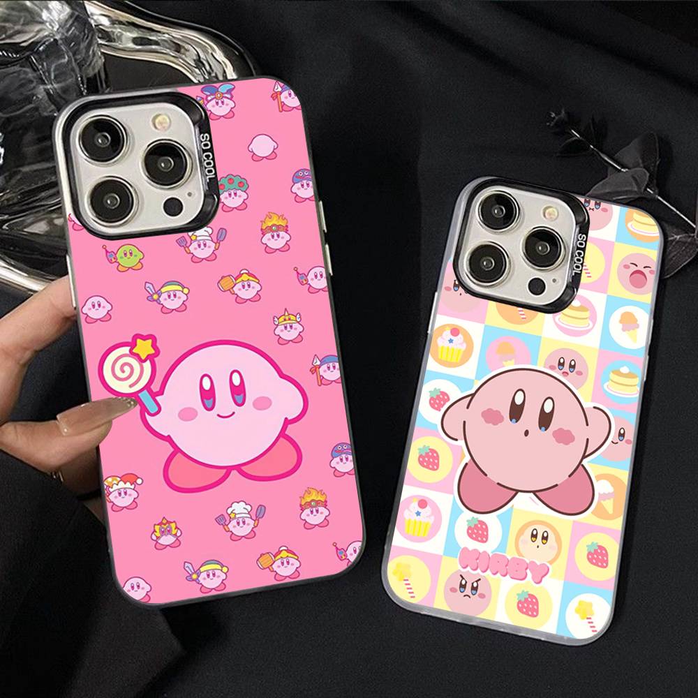 Stars K-Kirby Clear Phone Case For IPhone 16 15 14 13 12 11 Pro Max 17 Plus Colorful Cover
