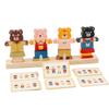 Wooden Early Learning Bear Dress Up Toy With Color Recognition For Kids Educational Game