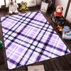 Purple and White Plaid Pattern Carpet for Living Room or Bedroom Suitable for use as an anti-slip for living room bedroom sofas