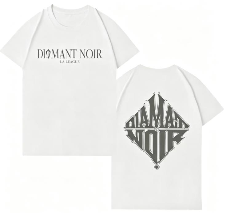 2026 Gothic Diamond Letter Graphic Tshirt Men Dark Streetwear Short Sleeve Tee