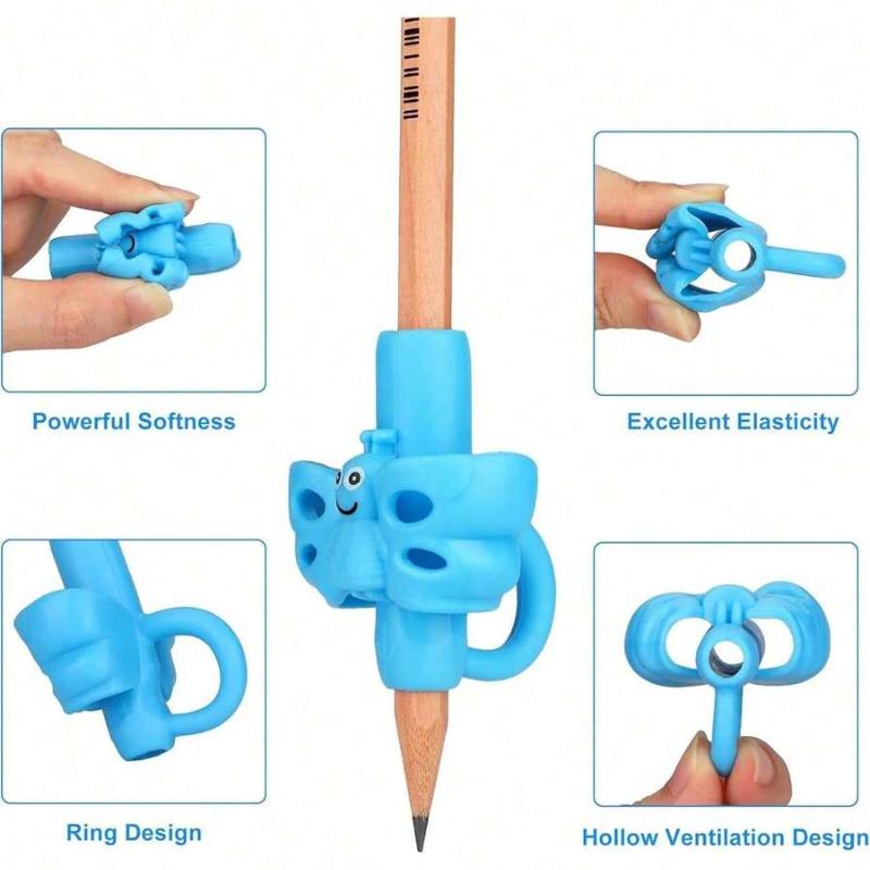 5pcs/10pcs Pencil Grippers, Pencil Grips for Kids Handwriting,Finger Grips Posture Correction Writing Tool for Toddlers Preschooler Training