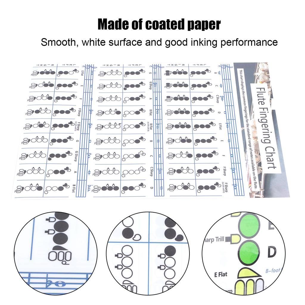 Diagramma Accordi Dita Flauto Studente Principiante Ausili Didattici per la Pratica Accessori Strumento