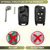 2 Pack 4 Button Key Fob Shell For Chevy Cruze Impala Malibu Sonic Equinox Camaro Buick Regal Encore Verano Lacrosse GMC Terrain 2010 2011 2012 2013