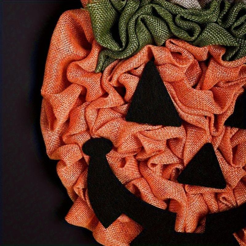 1pc Christmas Wreath Halloween Pumpkin Wreath Hand-woven Party Arrangement Props Pendant Pendant Ornaments Ghost Festival Decoration