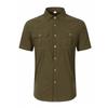 Men Short Sleeve Button Down Shirt Two Chest Pockets Classic Collar Fit Casual Shirt for Daily Wear