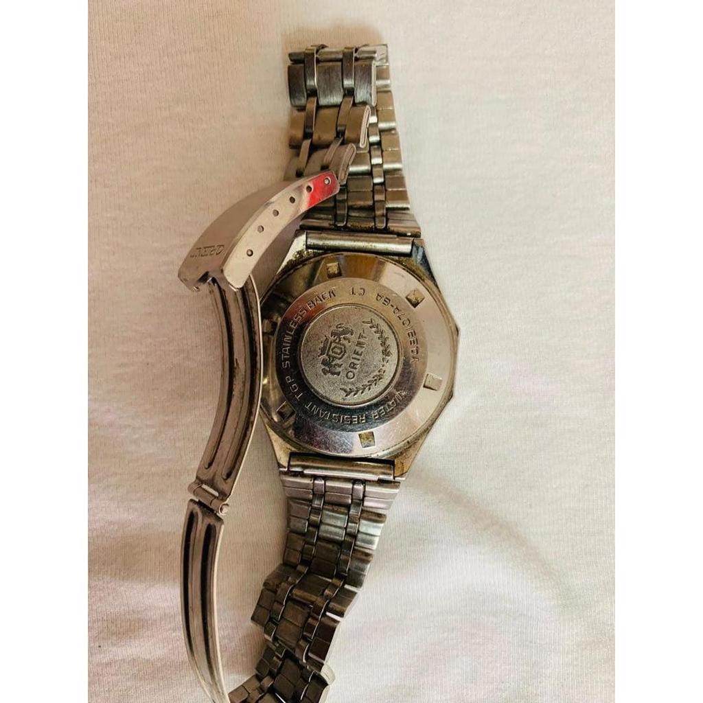 Used ORIENT 21JEWELS automatic watch gold dial