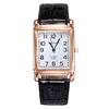 Wrist Watch Square Case Comfortable Alloy Unisex Casual Quartz Wristwatch for Daily Life
