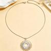 Versatile Sunflower Pendant Necklace - Stainless Steel, 18K Gold Plated, Fashionable Cross Design