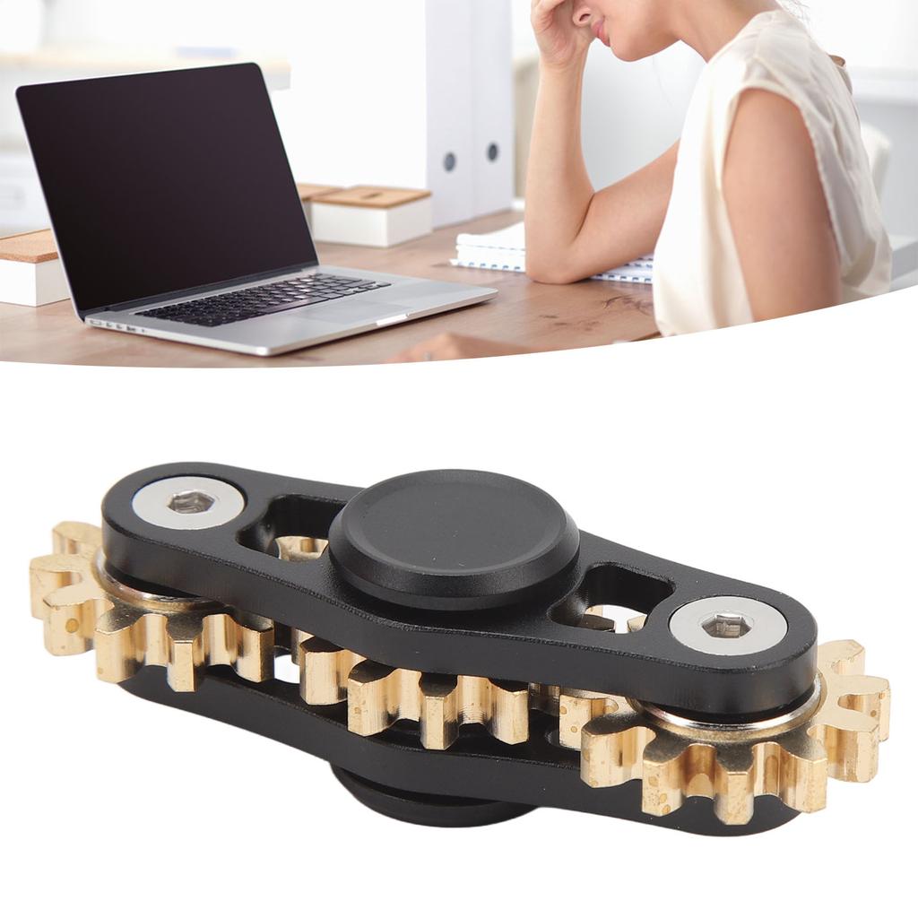 Gears Linkage Rotating Toy Kid Adult Metal ADHD Anxiety Stress Relief Bearing Finger Rotating Toy