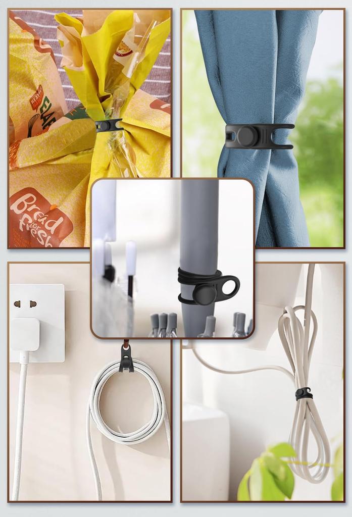 Viaky Cable High Organizing Prevents Has Hook Stretch Up To 3 Multifunctional Cable Cable Storage Cord Set of 16 Band, Elasticity, Wires, Loss,