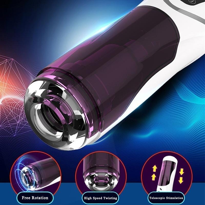 Automatic Intelligent Rotating Telescopic Pronunciation Airplane Cup Heating Sex Toys Masturbation Sex Toys Adult Products