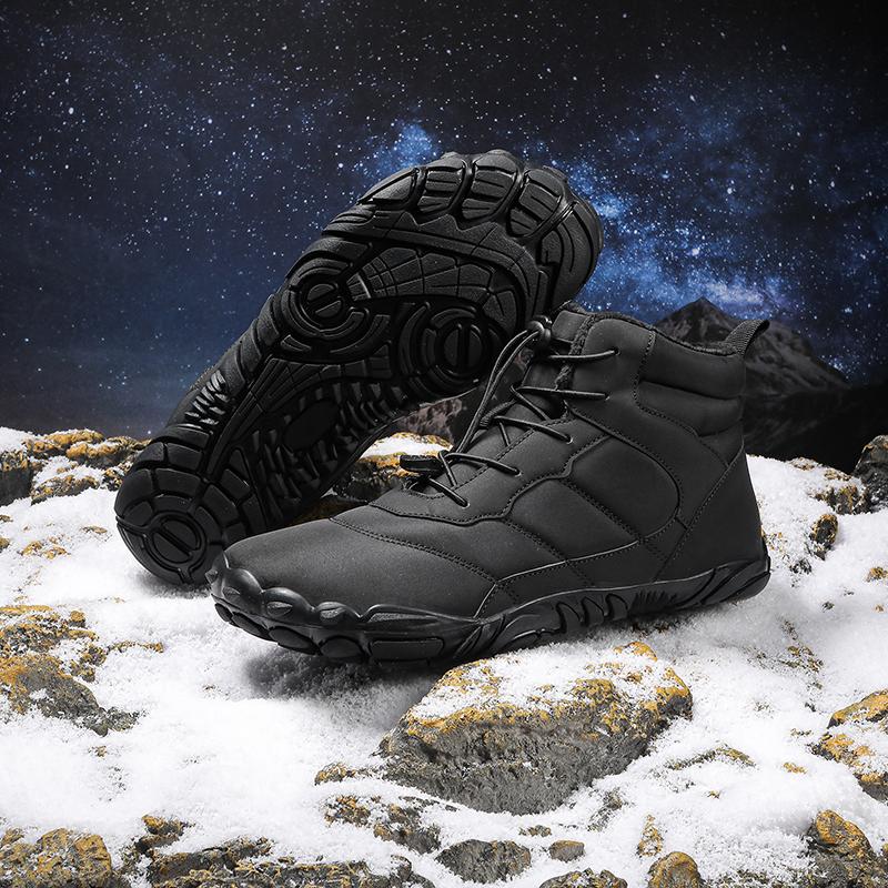 Plush Outdoor Sneakers Winter Hiking Shoes Warm Cotton Shoes Men Women Ankle Boots Anti-slip Trekking Camping Shoes