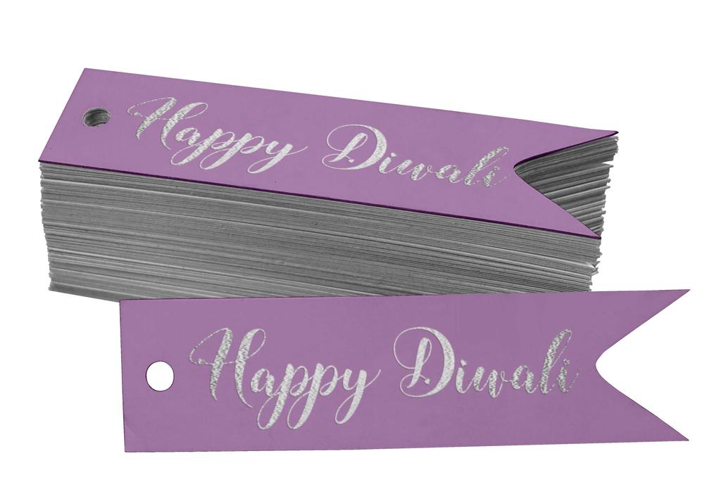 Inkdotpot Pack Of 100 Happy Diwali Favor Paper Tags Craft Real Gold Foil Hang