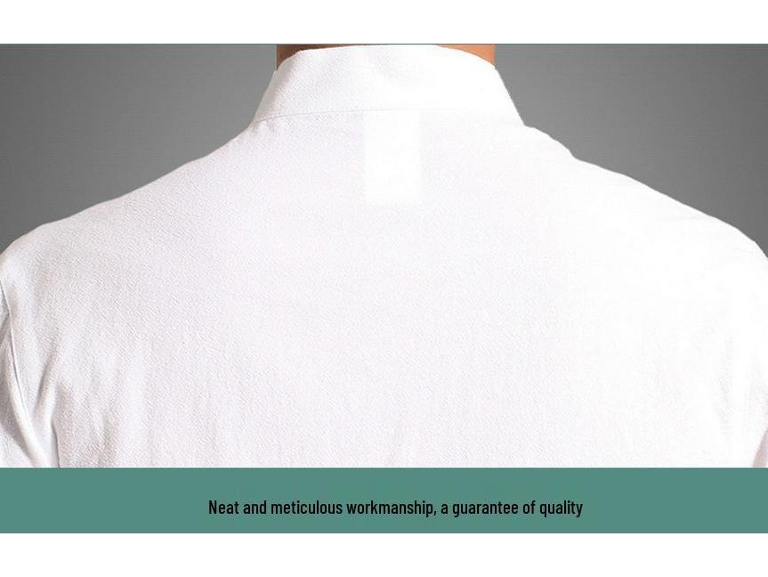 Ethnic Style Men's Retro Tang Suit Shirt - Pure Cotton, Frog Button, Stand Collar