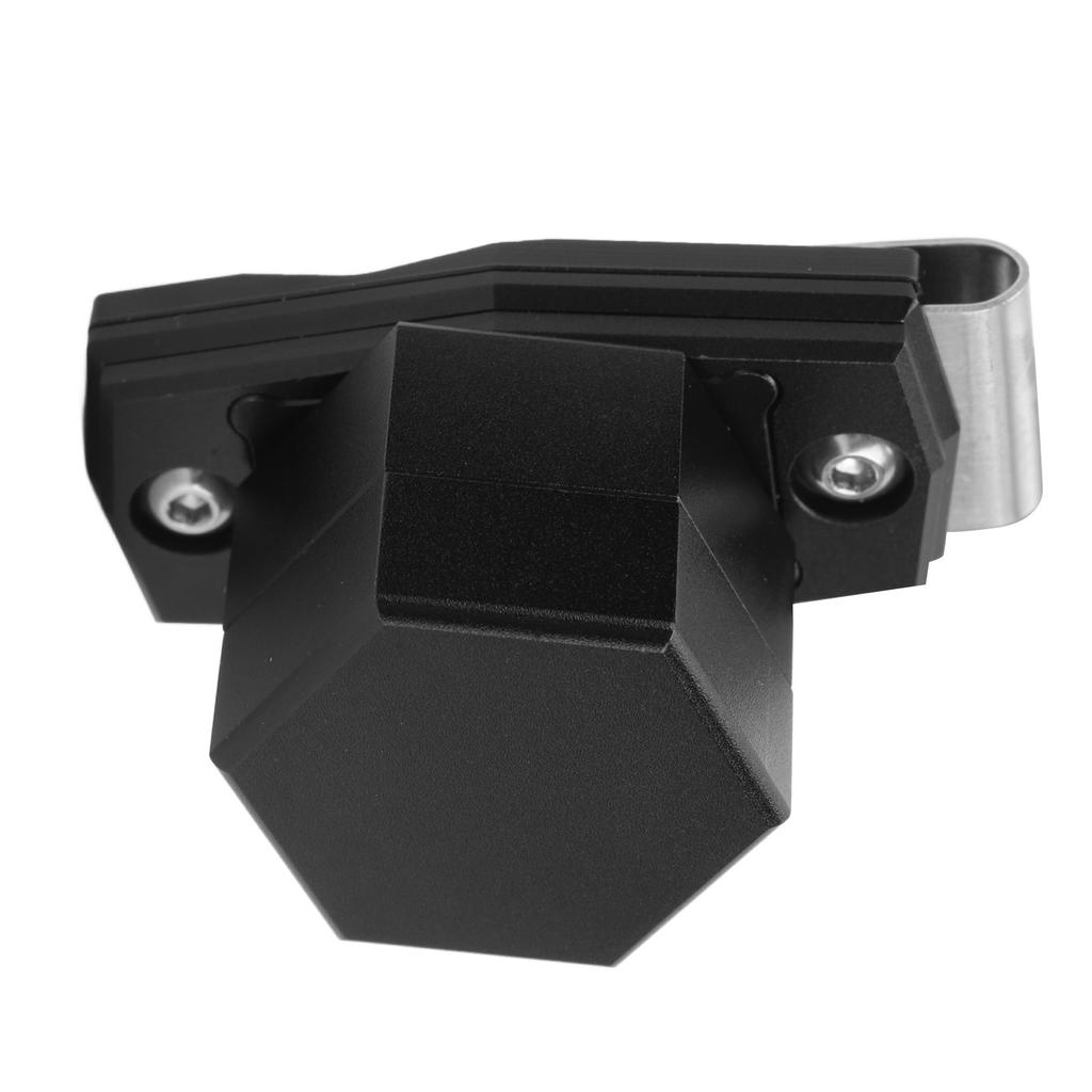Hexagonal Pool Cue Chalk Box with Magnetic Clip 6063 Aluminum Black Lightweight Magnetic Portable Billiard Chalk Case for Billiard Cue